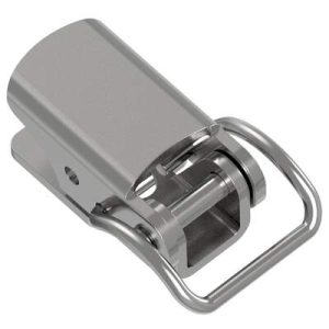 Toggle Style Draw Latch, Small Size, Concealed Mount, Steel, Zinc Plate, Bright chromate - Image 1
