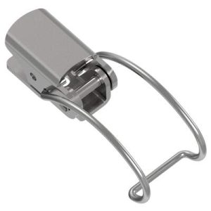 Toggle Style Draw Latch, Small Size, Concealed Mount, Steel, Zinc Plate, Bright chromate