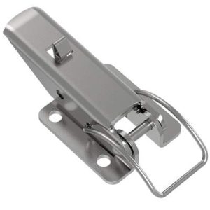 Toggle Style Draw Latch, Medium Size, Exposed Mount, Steel, Zinc Plate, Bright chromate