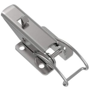 Toggle Style Draw Latch, Medium Size, Exposed Mount, Steel, Zinc Plate, Bright chromate - Image 1