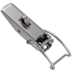 Toggle Style Draw Latch, Medium Size, Concealed Mount, Steel, Zinc Plate, Bright chromate - Image 1