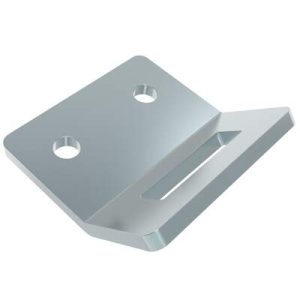 Draw Latch, Keeper, Steel, Zinc Plate, Bright chromate